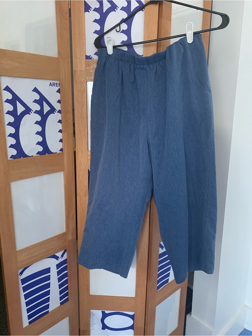 Blue Wide-Leg Pants